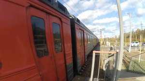 Электропоезд ЭР2Т-7182 платформа Зосимова Пустынь 1.10.2016