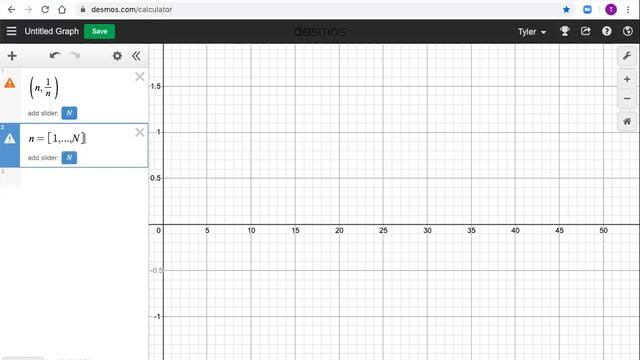 MATH 110 - How to graph sequences using Desmos