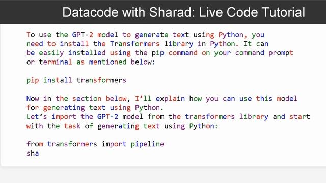 Automatically Complete Text written by human using GPT 2 | Text Generation with Transformers (GPT-2