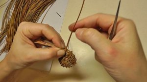 Плетение из сосновых иголок. Узел АЖУРНЫЙ