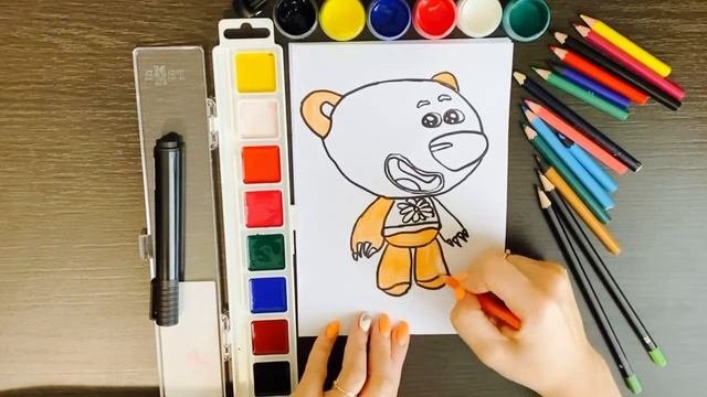 Учимся рисовать.Мимимишки.Рисуем персонажа из мультфильма.Кеша.