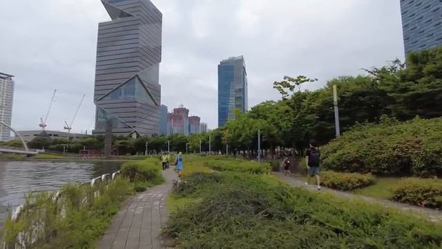 송도 센트럴 파크, 비온 뒤 맑은 하늘을 보며 산책하기