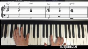 CCMPIANO jazz piano lesson #5  2-5-1 bossanova pattern Exercise 12key