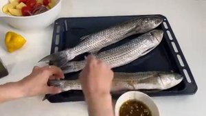 КЕФАЛЬ  в духовке - очень вкусный рецепт ( Кефаль балығын пеште пісіру)
