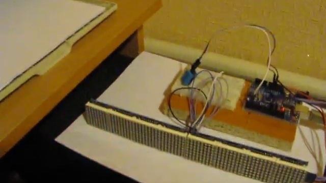 вывод данных с DHT-11 на светодиодную матрицу. arduino смотреть онлайн