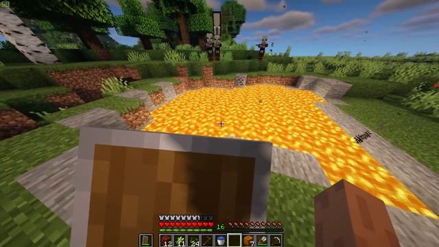 Minecraft java episode 4 -water glitch, lava pool смотреть онлайн