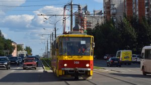 Трамвай Tatra T6B5SU-3156. Покатушки по Барнаулу. Звуки ТИСУ.
