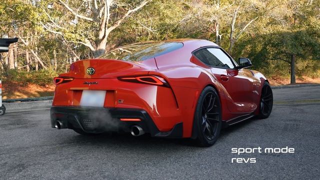 A90 Supra Stock Exhaust + Down-Pipe Sound | Start-Up, Revs, Wide Open Throttle смотреть онлайн