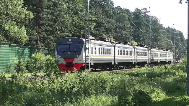 Электропоезд ЭД4М-0480 (ЦППК) пригородный поезд №6953 Москва - Усово.