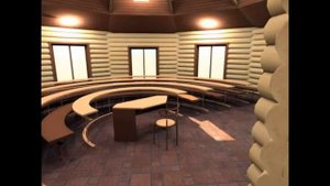 Круглый дом из сруба.