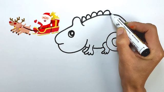 Bolalar uchun Iguana rasm chizish/Drawing Iguana for children/Рисование Игуана для детей смотреть онлайн
