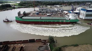 Спуск судна «ARKLOW WAVE» на воду