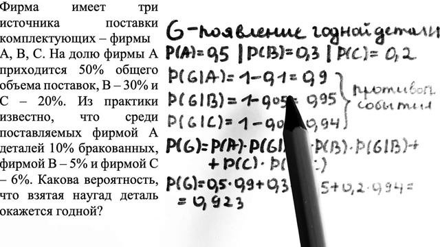 Теория вероятности. Часть 2. Полная вероятность.