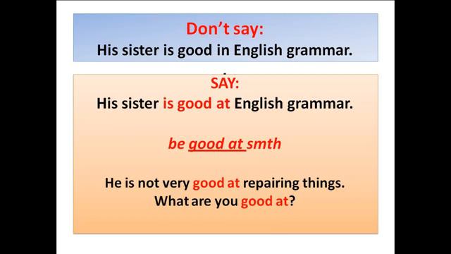 Урок 15: be good at или be good in? смотреть онлайн