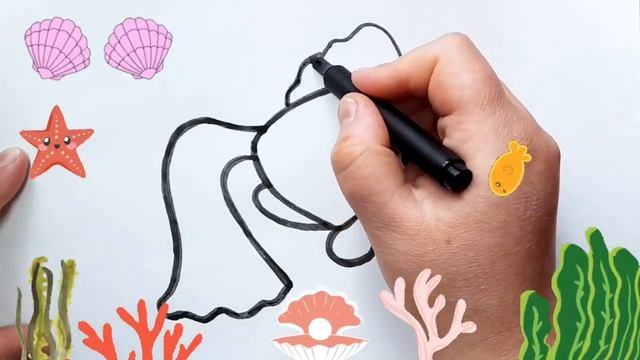 Bolalar uchun baliq rasm chizish Рисование рыбок для детей Drawing fish for children смотреть онлайн
