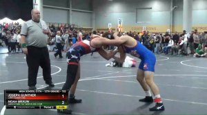 High School (11th - 12th Grade) 152 Noah Braun Jamestown Taz Wrestling Club Vs Joseph Gunther Lake