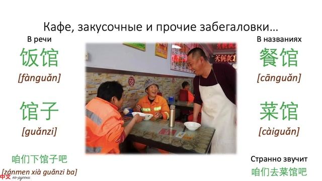 Больше, чем HSK 餐厅, 饭店, 饭馆