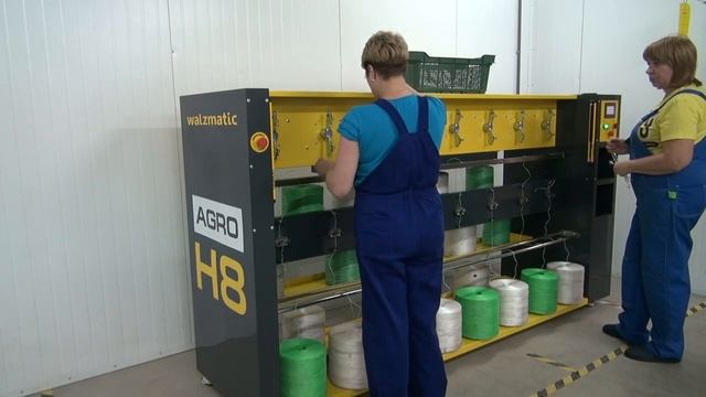 Работа намоточного станка Walzmatic AGRO H8. Процесс намотки крючков .