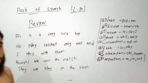 Parts of speech complete in English grammar in urdu