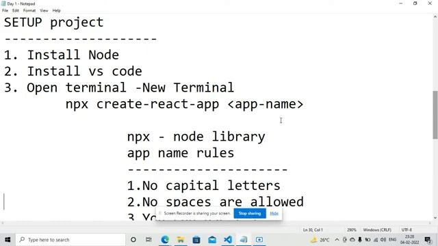 Day 1 - Introduction to React Js - Setup React App | Shanimz Academy