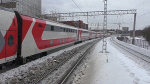 Электровоз ЭП20-003 (ТЧЭ-6) с поездом "Дневной экспресс (двухэтажный)" №737Ж Воронеж - Москва.