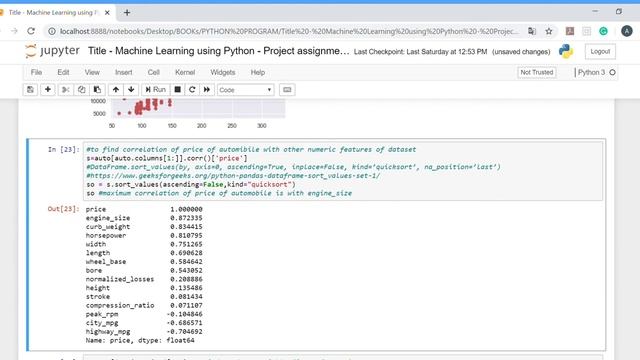 Title Machine Learning using Python Project assignment for Skyfi Labs Online Course by Dr. ABHILSH смотреть онлайн