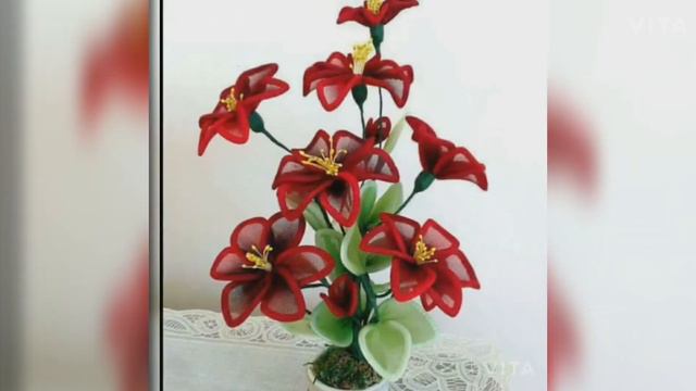 How to make nylon flowers | stocking flowers | preview | TCS Rock | смотреть онлайн