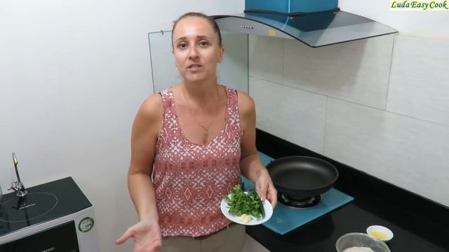 ЛЕПЕШКИ НА КЕФИРЕ С ЗЕЛЕНЬЮ Индийский ЛАВАШ НААН - Indian NAAN bread recipe - Banh xeo An do