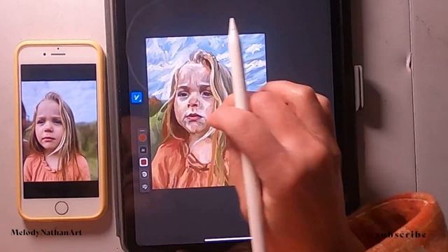 Adobe Fresco live Oil Brushes. Process Timelapse смотреть онлайн