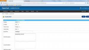 Cookie Alert Opencart Module