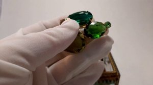 Чешские броши 70 годов. Урановое и гранатовое стекло. Винтаж СССР