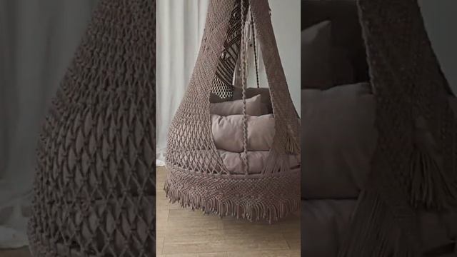 Подвесной диван в технике макраме. Только под заказ. смотреть онлайн