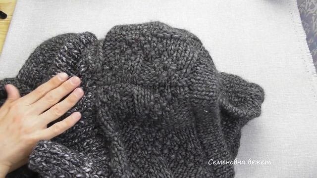 Серый жилет готов. Схема узора, описание, как вязала.