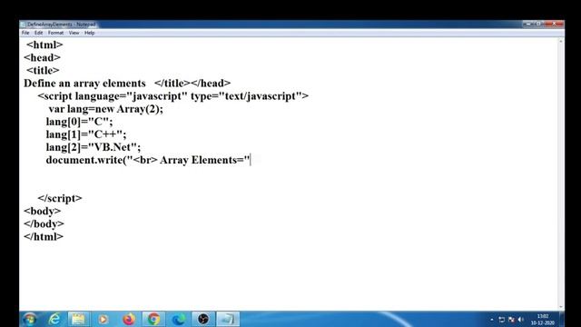 javaScript Tutorial For Beginners | 14. How to access Array elements in javascript