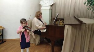 Пьесы для начинающих скрипачей. "Таня" на ст. А. Барто, муз. Калинина М.