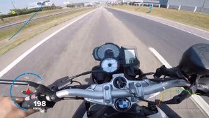 BMW F800R ACCELERATION 0-208 km/h TOP SPEED