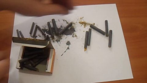 Поджигаем порох из петард