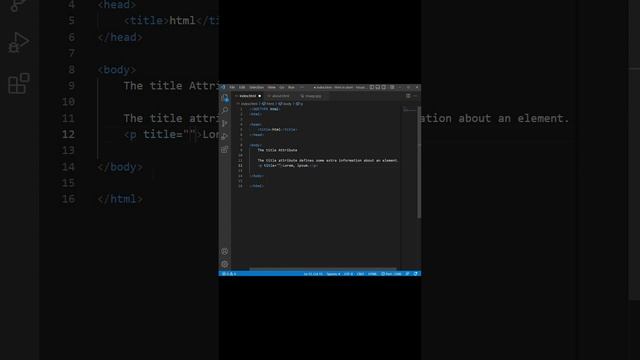 html title attribute | html title attribute new line | Title attribute tutorial in HTML | #html #20 смотреть онлайн