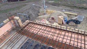 Монтаж опалубки и армокаркаса плиты перекрытия. Проект лестницы.