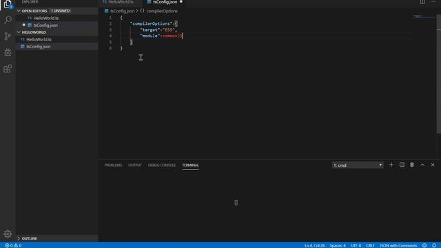 TypeScript for Beginners: How to modify typescript compiler options using tsconfig.json file?
