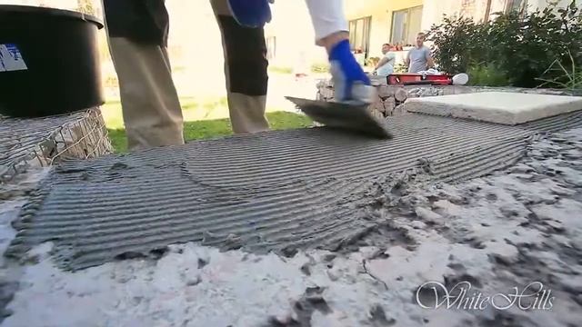 УКЛАДКА СТУПЕНЕЙ И ТРОТУАРНОЙ ПЛИТКИ WHITE HILLS смотреть онлайн