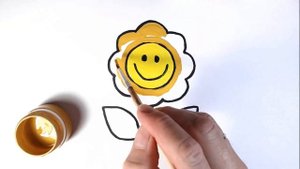 Как нарисовать ПОДСОЛНУХ/Учим ЦВЕТА/Мультик раскраска для детей/How to draw a sunflower