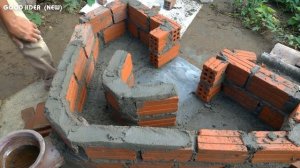 How To Building Stove 3 in 1 by Cement and Brick -  Stove firewood saving