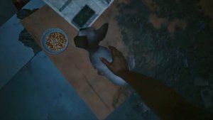 Бакэнэко кот призрак в начале игры Киберпанк 2077. Питомец в Cyberpank