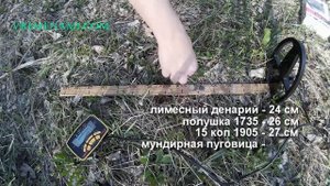 Тест катушки Mars Sniper для Garrett ACE 250 (150) на старые монеты.