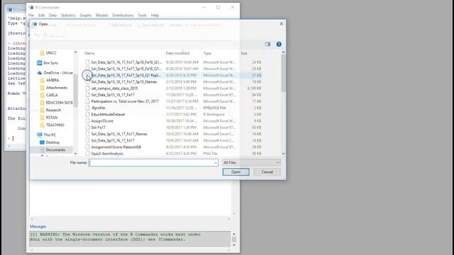 Importing Excel Data File into R Commander (Rcmdr) смотреть онлайн