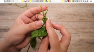 Узор «Трилистник в ромбах» спицами ☘ «Shamrock in rhombuses» knitting pattern