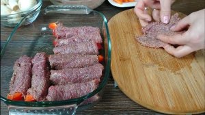 Рулетики из говядины с овощами! Пальчики оближешь!