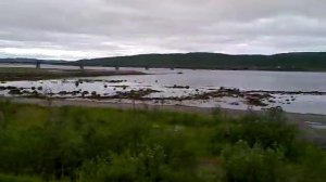 Мурманск из окна поезда