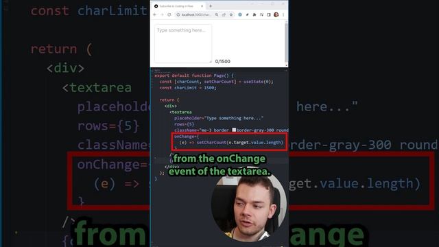 Input Field Character Counter in React.js ? #reactjs #reactdevelopment #reactjstutorial #webdev